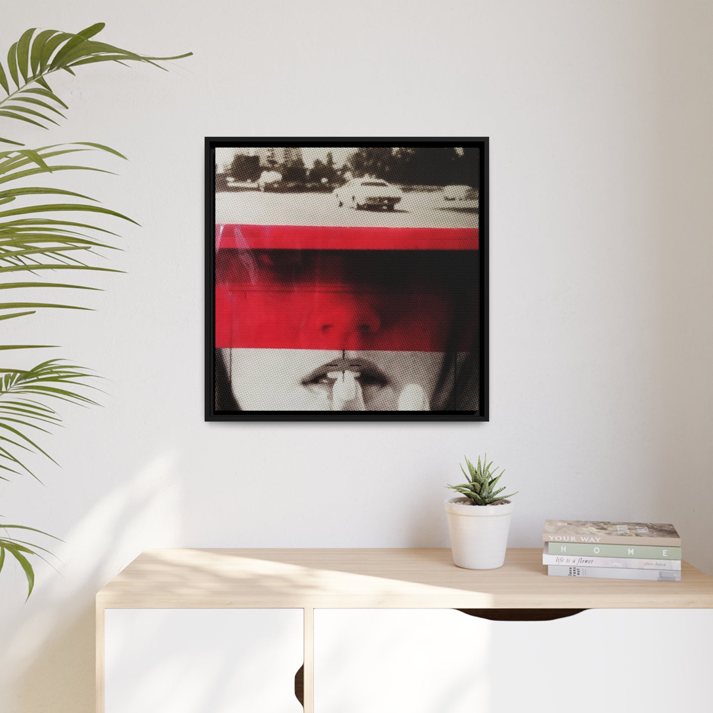 Cadillac Kiss Red - Framed Canvas