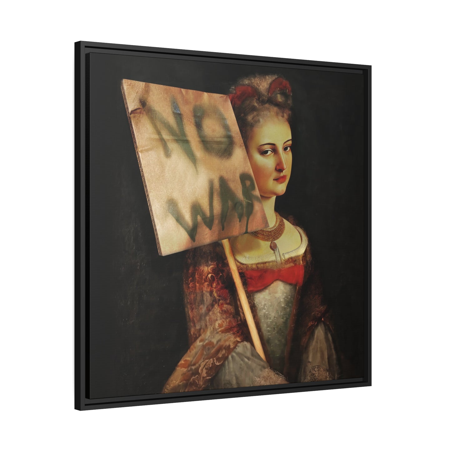 No War - Framed Canvas