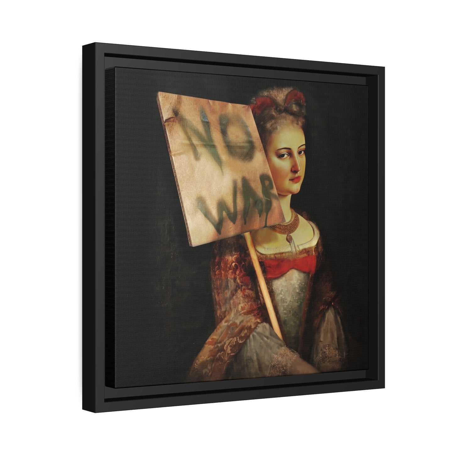 No War - Framed Canvas