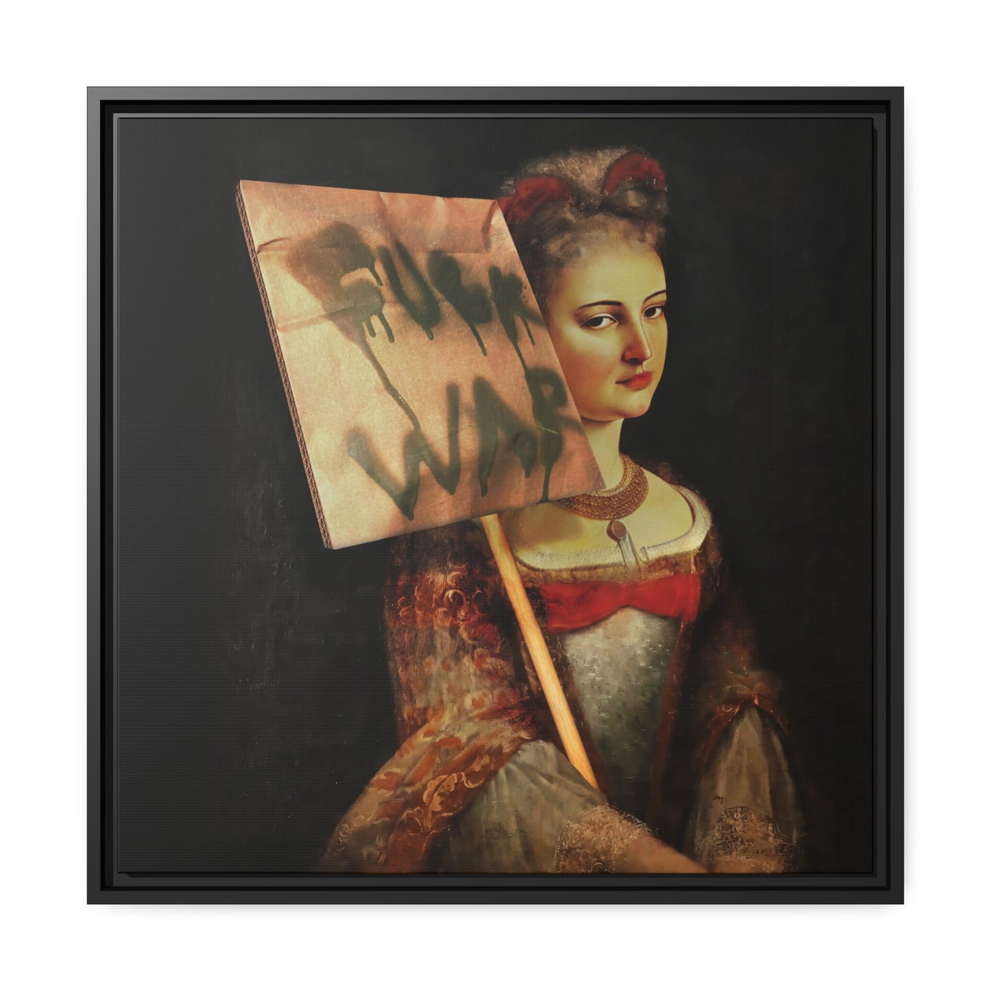 Fuck War - Framed Canvas