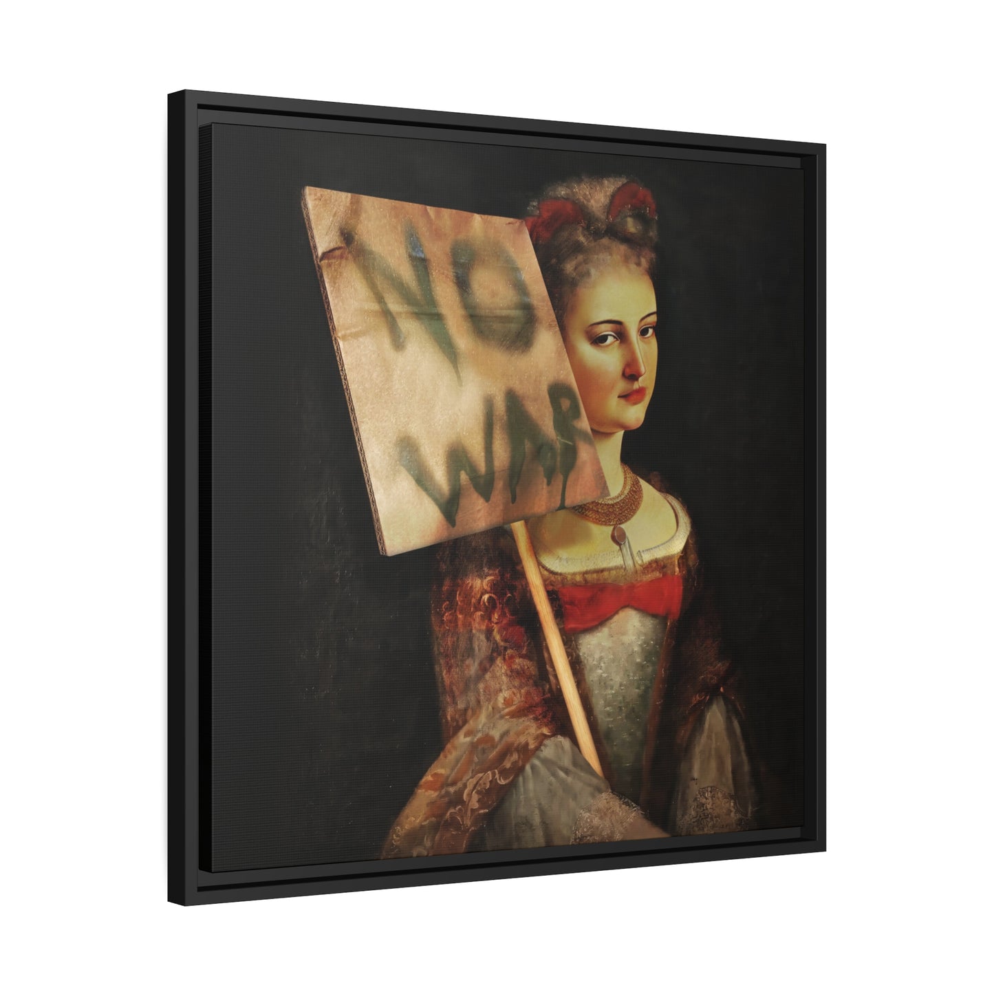 No War - Framed Canvas