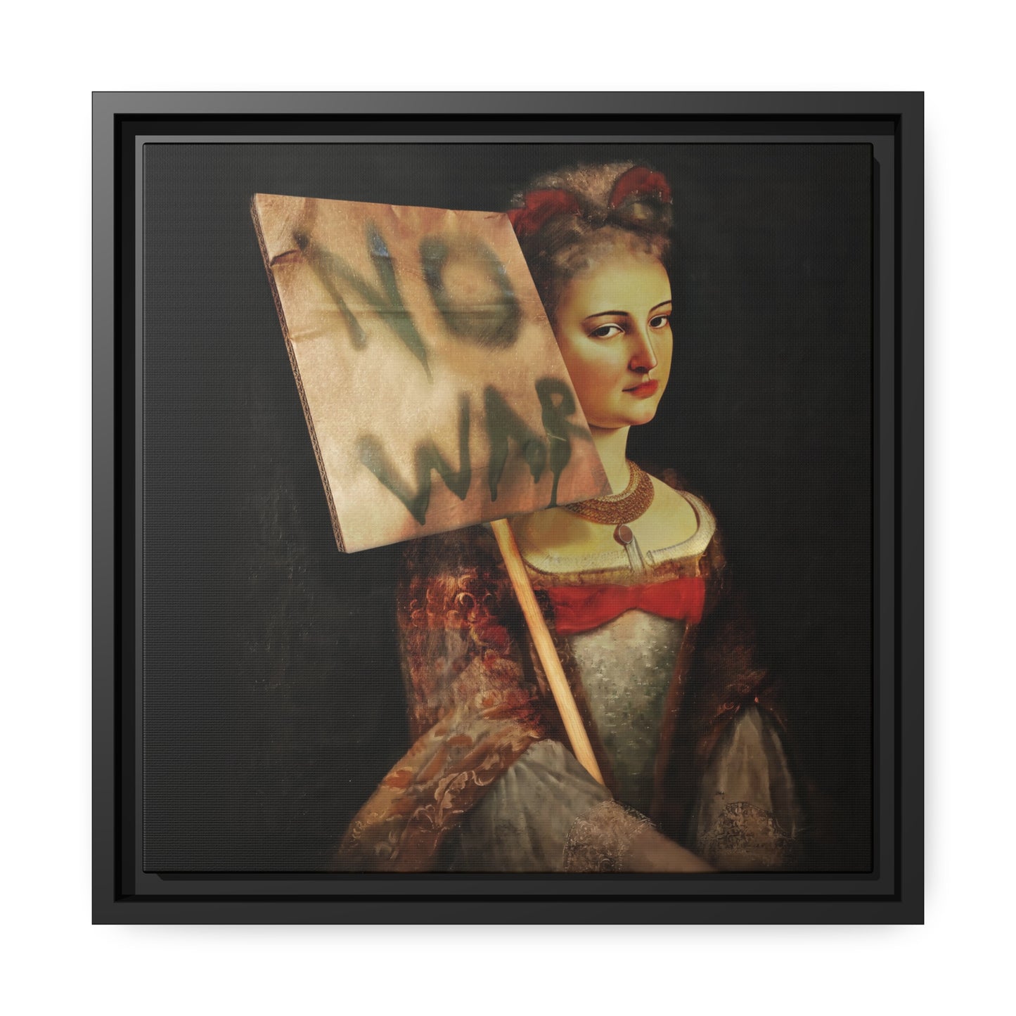 No War - Framed Canvas