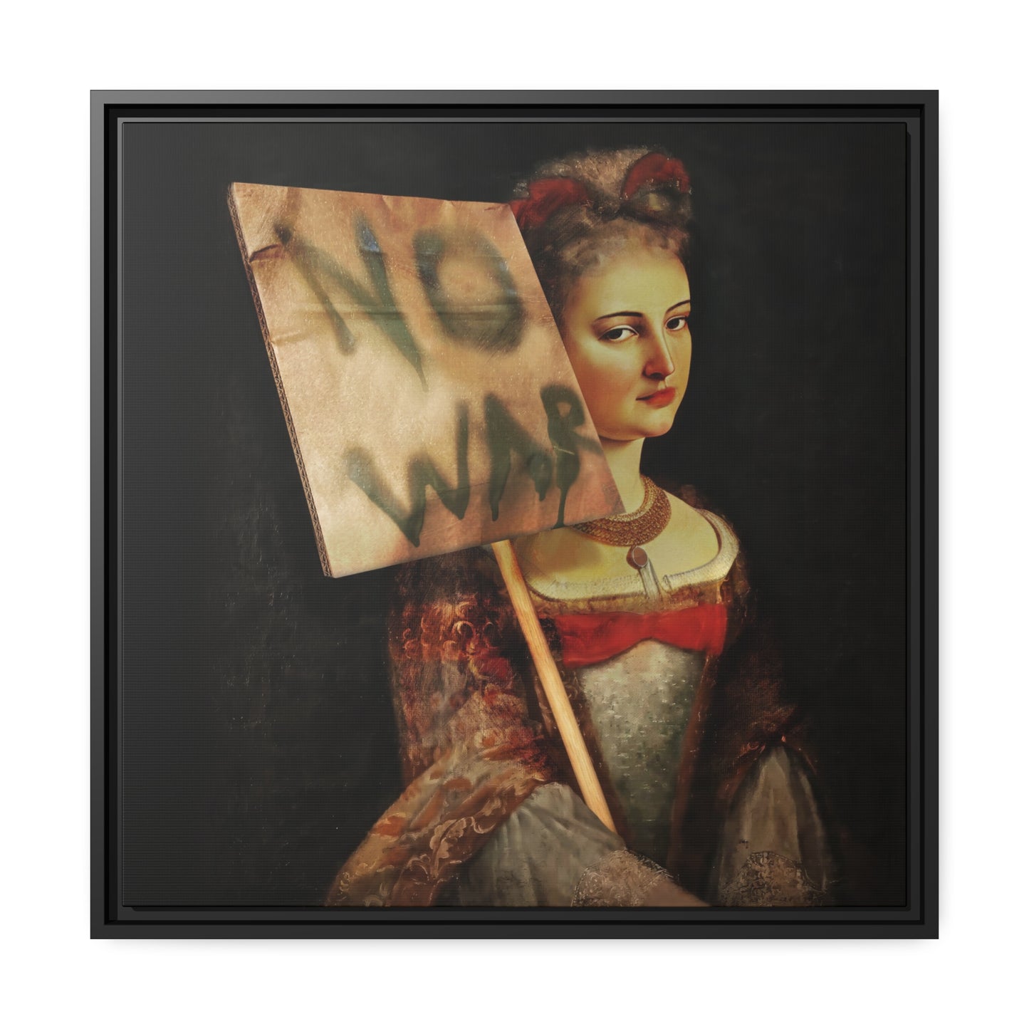 No War - Framed Canvas