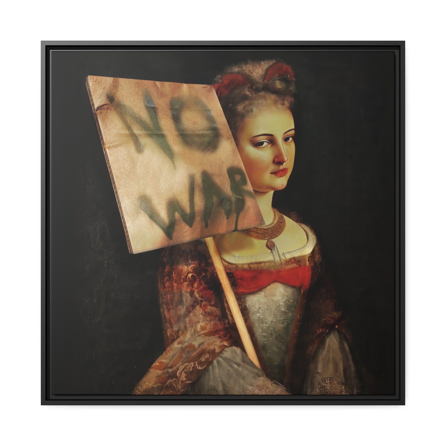 No War - Framed Canvas