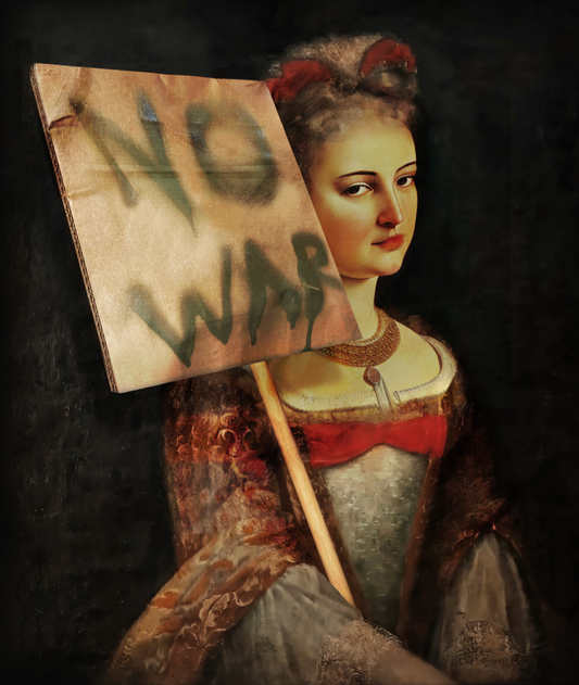 No War - Framed Canvas