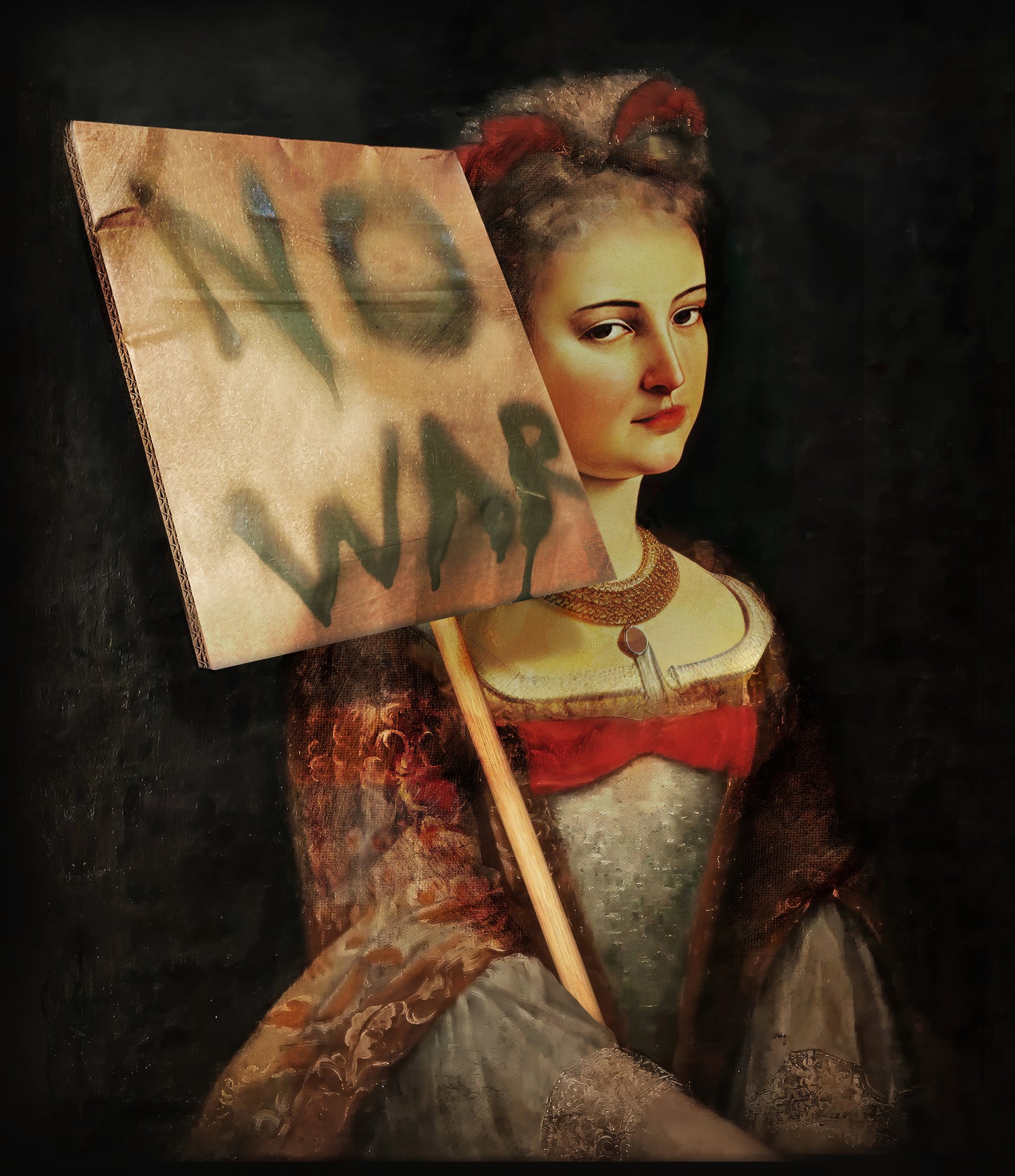 No War - Framed Canvas